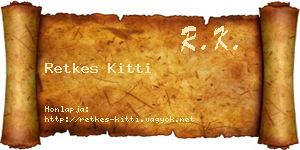 Retkes Kitti névjegykártya